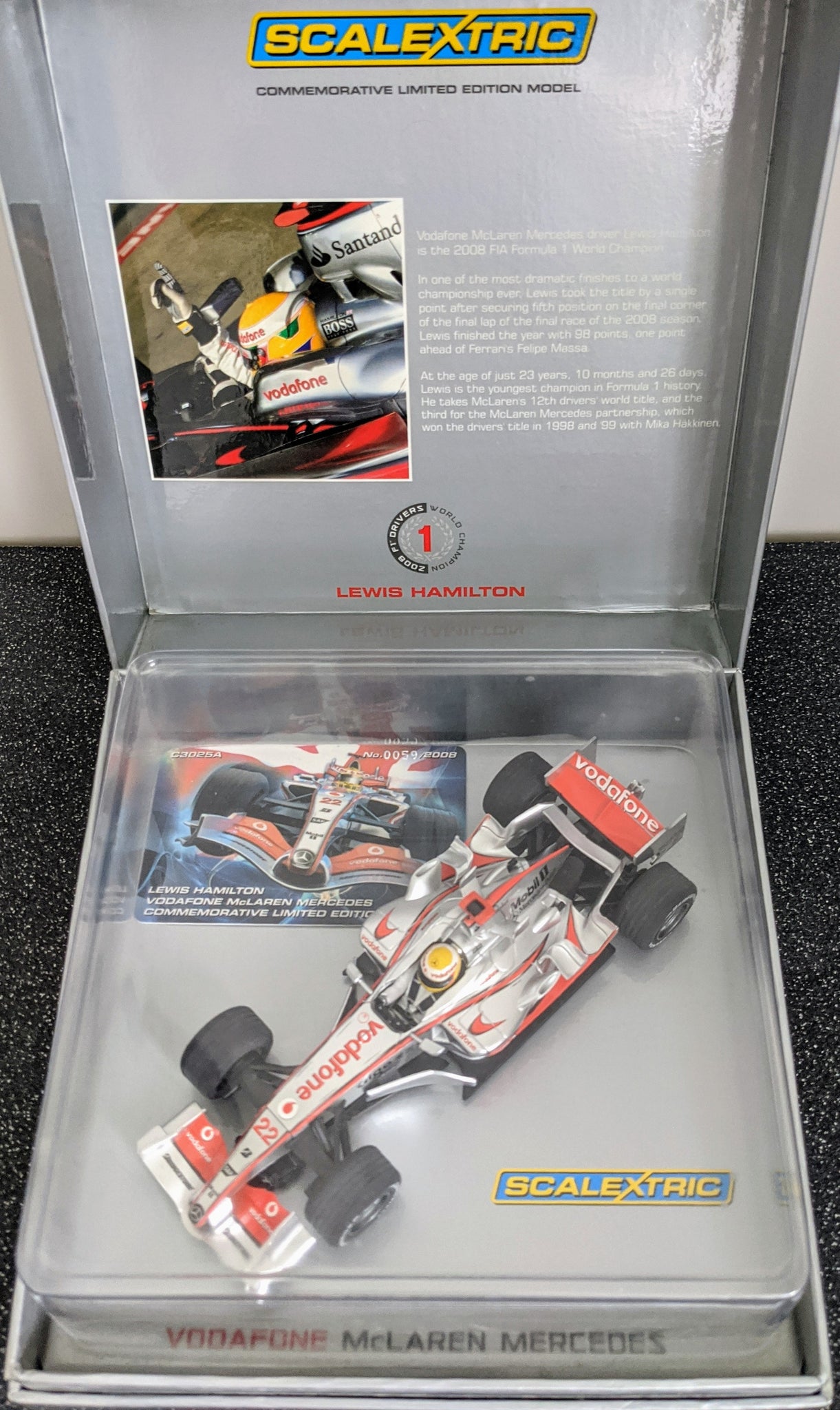 McLaren Lewis Hamilton 2008 scalextric limited edition – Woods Racing