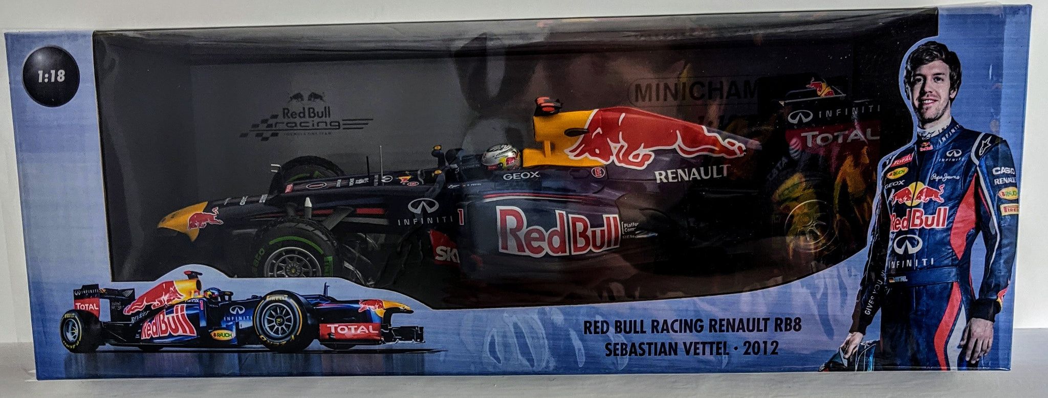 Minichamps 1:18 Scale Bull Racing Renault RB8 Sebastian Vettel GP 
